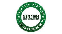 NEN 1004 stickers - NEN 1004 goedgekeurd groen 2025 - 3 cm op rol