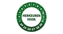 Goedgekeurd / Afgekeurd - Herkeuren voor sticker groen 2024 - 3 cm op rol