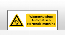 Gevarenpictogrammen - Automatisch startende machine sticker