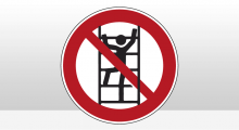 Verbodspictogrammen - Verboden ladder klimmen sticker