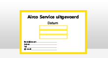 Airco Service stickers - Airco service sticker - Geel