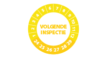 Volgende inspectie stickers - Volgende inspectie stickers geel 2024 op rol
