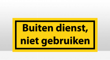 Gevarenpictogrammen - Buiten dienst, niet gebruiken sticker