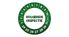 Volgende inspectie stickers - Volgende inspectie stickers groen 2024 op rol