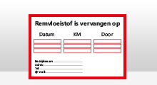 Remvloeistof stickers - Remvloeistof stickers - Rood