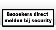 Anti inbraak stickers - Bezoekers melden security sticker