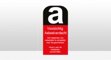 Gevarenpictogrammen - Asbest verdacht sticker