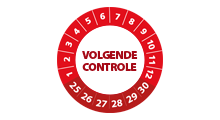 Volgende controle stickers - Volgende controle stickers rood 2025- 3 cm op rol