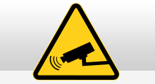 Camerabewaking - Camerabewaking pictogram sticker ISO 7010