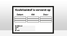 Koelvloeistof - Koelvloeistof sticker - Zwart