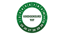 Goedgekeurd / Afgekeurd - Goedgekeurd tot sticker groen 2025 - 3 cm op rol