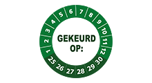 Goedgekeurd / Afgekeurd - Gekeurd op sticker groen 2025 - 3 cm op rol