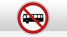 Verbodspictogrammen - Verboden voor bussen sticker