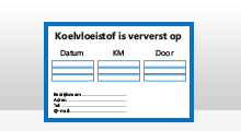 Koelvloeistof stickers - Blauw