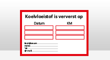 Koelvloeistof stickers - Rood