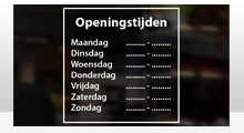 Ga terug knijpen Hol Openingstijden sticker bestellen - Business Stickers