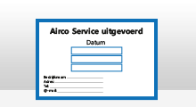 Airco Service stickers - Airco service sticker - Blauw