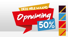 Opruiming/leegverkoop stickers - Maandopruiming sticker