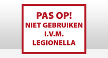 Gevarenpictogrammen - Legionella gevaar sticker