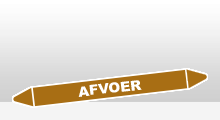 Ontvlambare vloeistoffen - Afvoer sticker