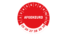 Goedgekeurd / Afgekeurd - Afgekeurd sticker met datum 2025 - 3 cm op rol