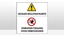 Verbodspictogrammen - Besloten ruimte, verboden toegang sticker