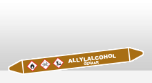 Ontvlambare vloeistoffen - Allyalcohol sticker