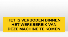 Gevarenpictogrammen - Houd afstand van de machine sticker