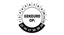 Goedgekeurd / Afgekeurd - Gekeurd op sticker wit 2025 - 3 cm op rol
