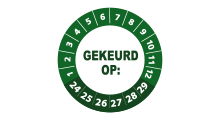 Goedgekeurd / Afgekeurd - Gekeurd op sticker groen 2024 - 3 cm op rol