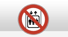 Verbodspictogrammen - Lift gebruiken (P027) sticker