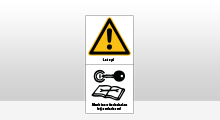 Gevarenpictogrammen - Machine uitschakelen bij onderhoud sticker