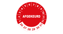 Goedgekeurd / Afgekeurd - Afgekeurd sticker met datum 2026 - op rol