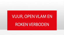 Verbodspictogrammen - Vuur open vlam en roken verboden sticker