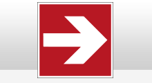 Brand pictogrammen - Pijl rechts pictogram sticker
