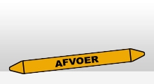 Gassen - Afvoer sticker