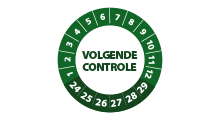Volgende controle stickers - Volgende controle stickers groen 2024 - 3 cm op rol