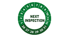 Volgende inspectie stickers - Next inspection sticker groen 2026 op rol