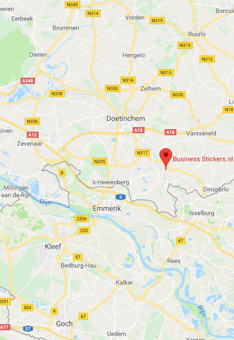 BusinessStickers locatie op Google Maps